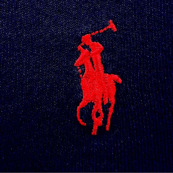 Vintage Polo By Ralph Lauren 90’s Navy Long Sleeve Preppy Polo Shirt XXL (Boys) - Picture 8 of 12
